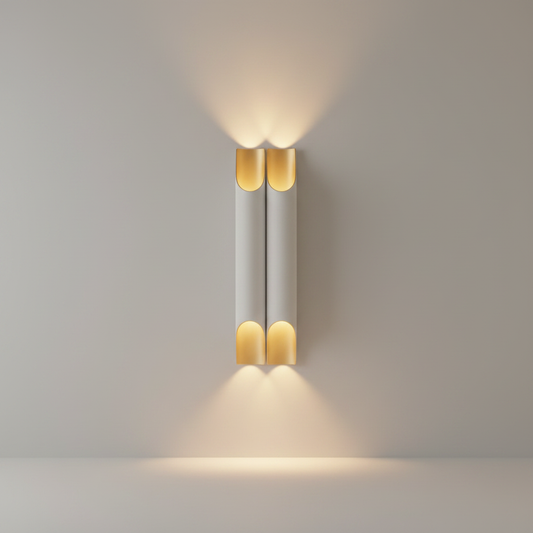 Crema Modern Nordic LED Wall Lamp - Black/Gold or White/Gold - Exterior wall | Lucera Lighting