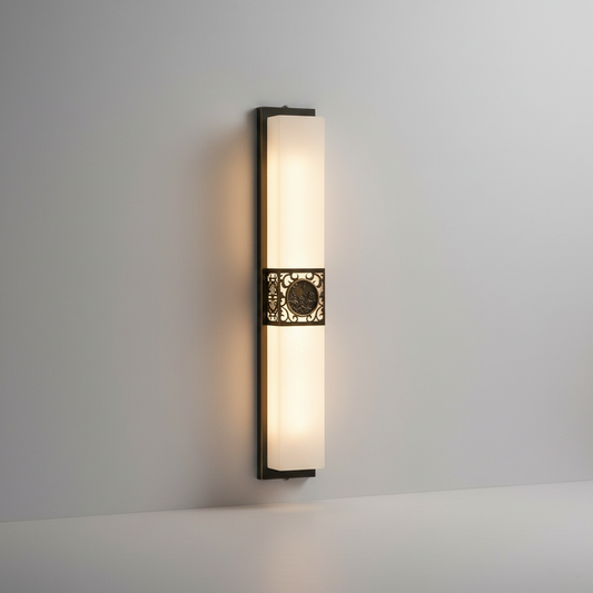 Gusto Royal Chinese Wall Lamp with Marble Accent - Wall Lights & Sconces | Lucera Lighting