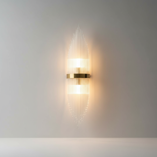 Lento Gold Glass Wall Sconce - Wall Lights & Sconces | Lucera Lighting