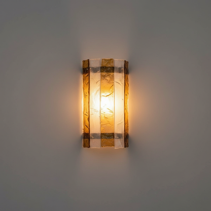 Studio shot of Luce Retro French wall lamp with clear glass shade on clean white background
