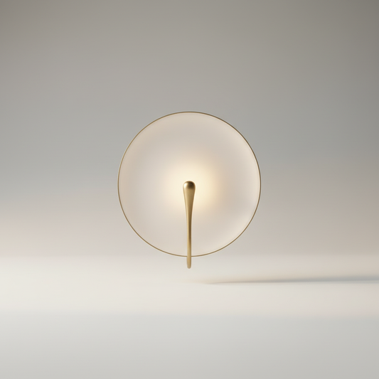 Notte Lens White Marble Wall Lamp - Wall Lights & Sconces | Lucera Lighting
