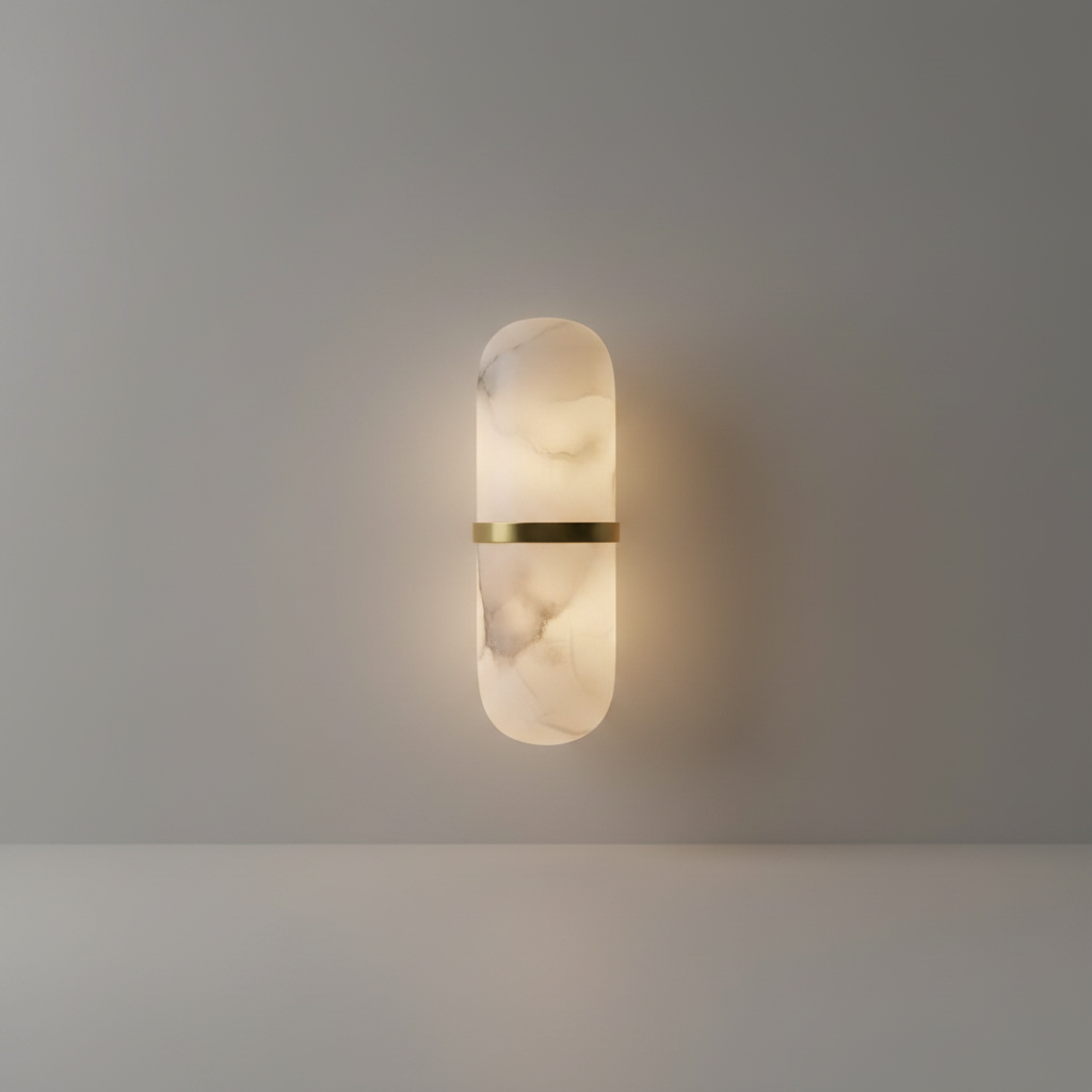 Xenon Modern Wall Lamp in Copper and Marble - Wall Lights & Sconces | Lucera Lighting