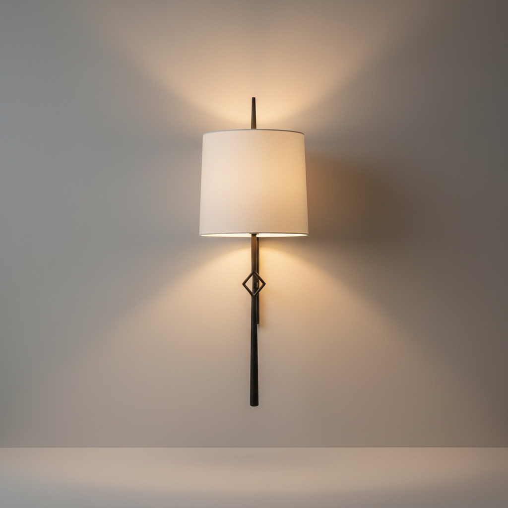 Entasis Cloth Wall Lamp Gold/Black - Wall Lights & Sconces | Lucera Lighting