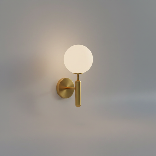 Axis Ball Glass Wall Lamp - Gold or Black - Wall Lights & Sconces | Lucera Lighting