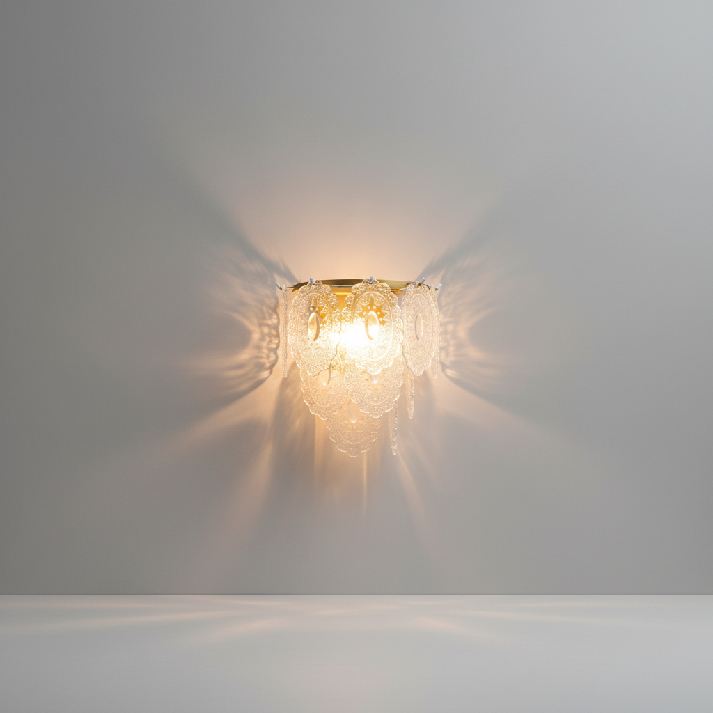 Glial Luxury French Style Glass Wall Lamp - Wall Lights & Sconces | Lucera Lighting