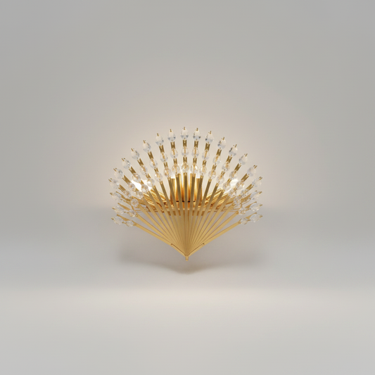 Fugue Luxury Golden Crystal Wall Lamp for Bedroom - Wall Lights & Sconces | Lucera Lighting