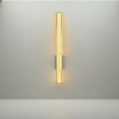 copper LED wall sconce illuminating a cozy vintage living room with warm ambient glow