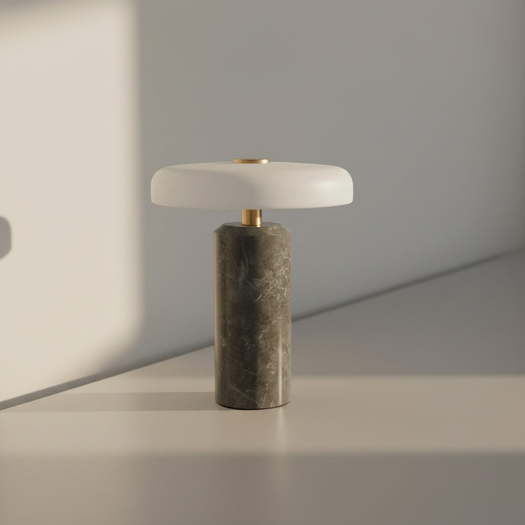 Affrettando Nordic Marble Portable Touch Table Lamp - Lamps | Lucera Lighting