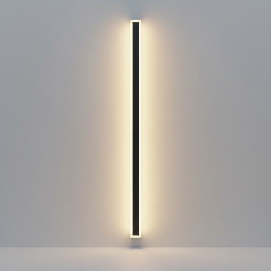 Odette Tall Outdoor LED Wall Lamp - Black - Exterior wall | Lucera Lighting