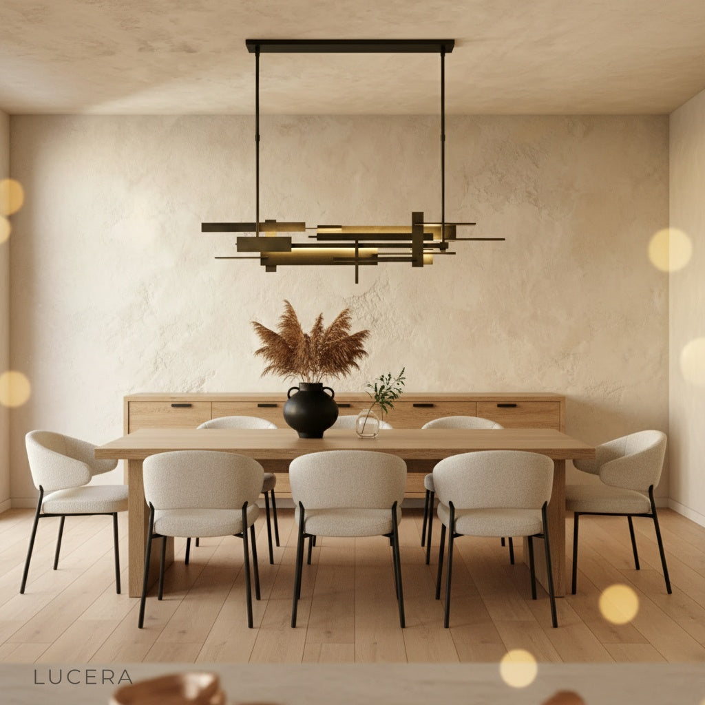 Cassiopeia chandelier in cozy reading nook with warm glow and bookshelves