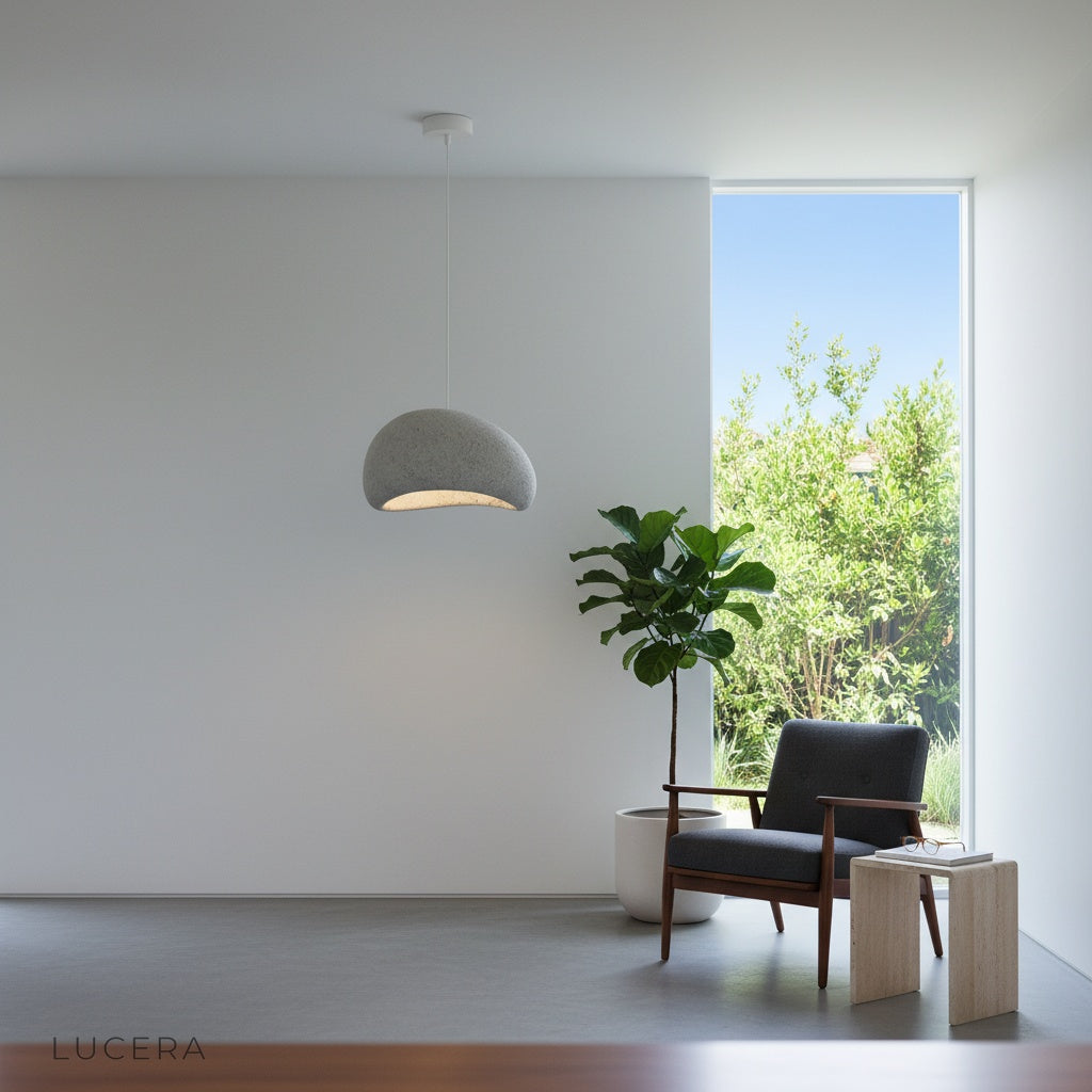 suite sand light in hallway with natural light and earthy decor accents