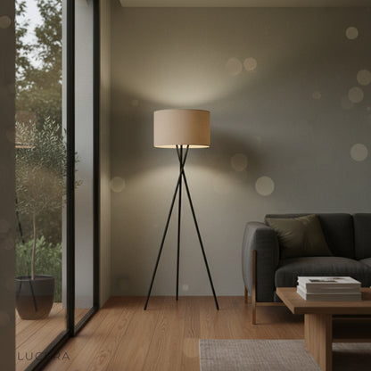 Venus Floor Lamp in a hallway with warm light and elegant interior design