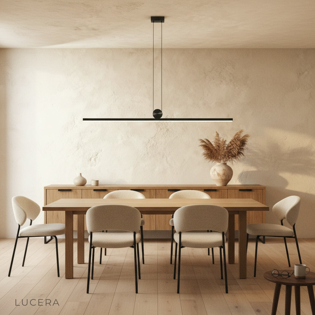 Eleonora pendant light illuminated at dusk in cozy bedroom corner with soft shadows and elegant glow