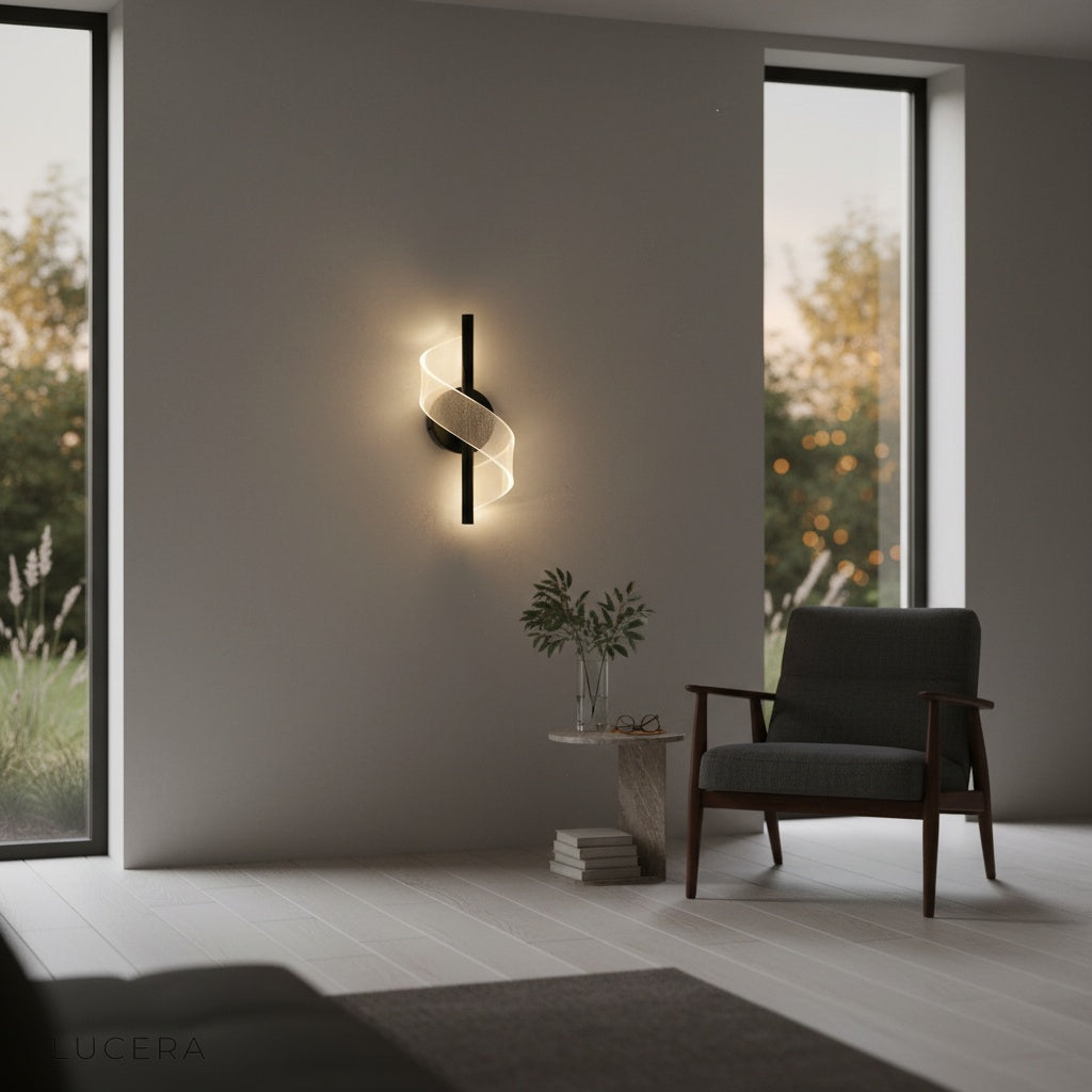 Clarion Wall Lamp warm inviting atmosphere in cozy reading corner