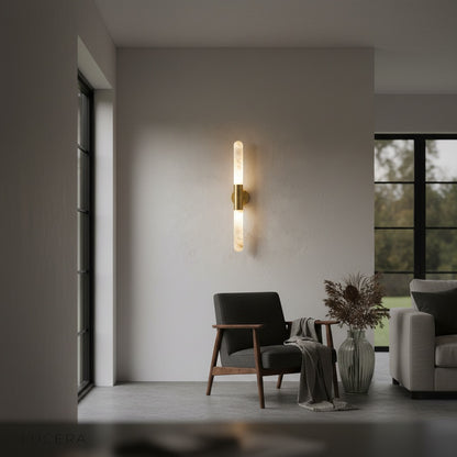 elegant Zone Wall Lamp mounted above a bedside table in a minimalist interior