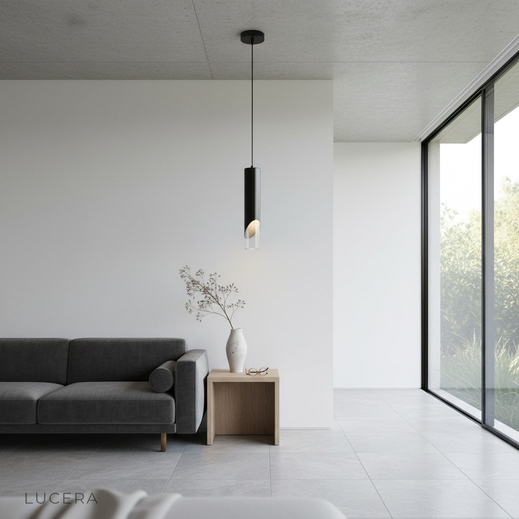 Winifred pendant light in elegant dining room with warm inviting light and modern decor