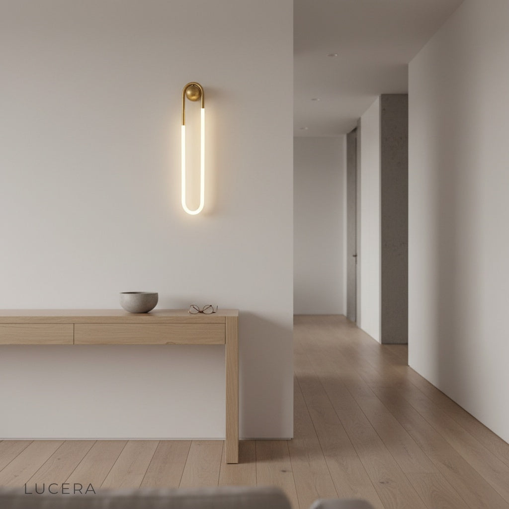 Ximena Wall Lamp in stylish reading nook with warm atmospheric light