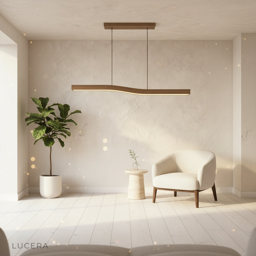 Tenebrous pendant light with remote-controlled three modes in a stylish entryway