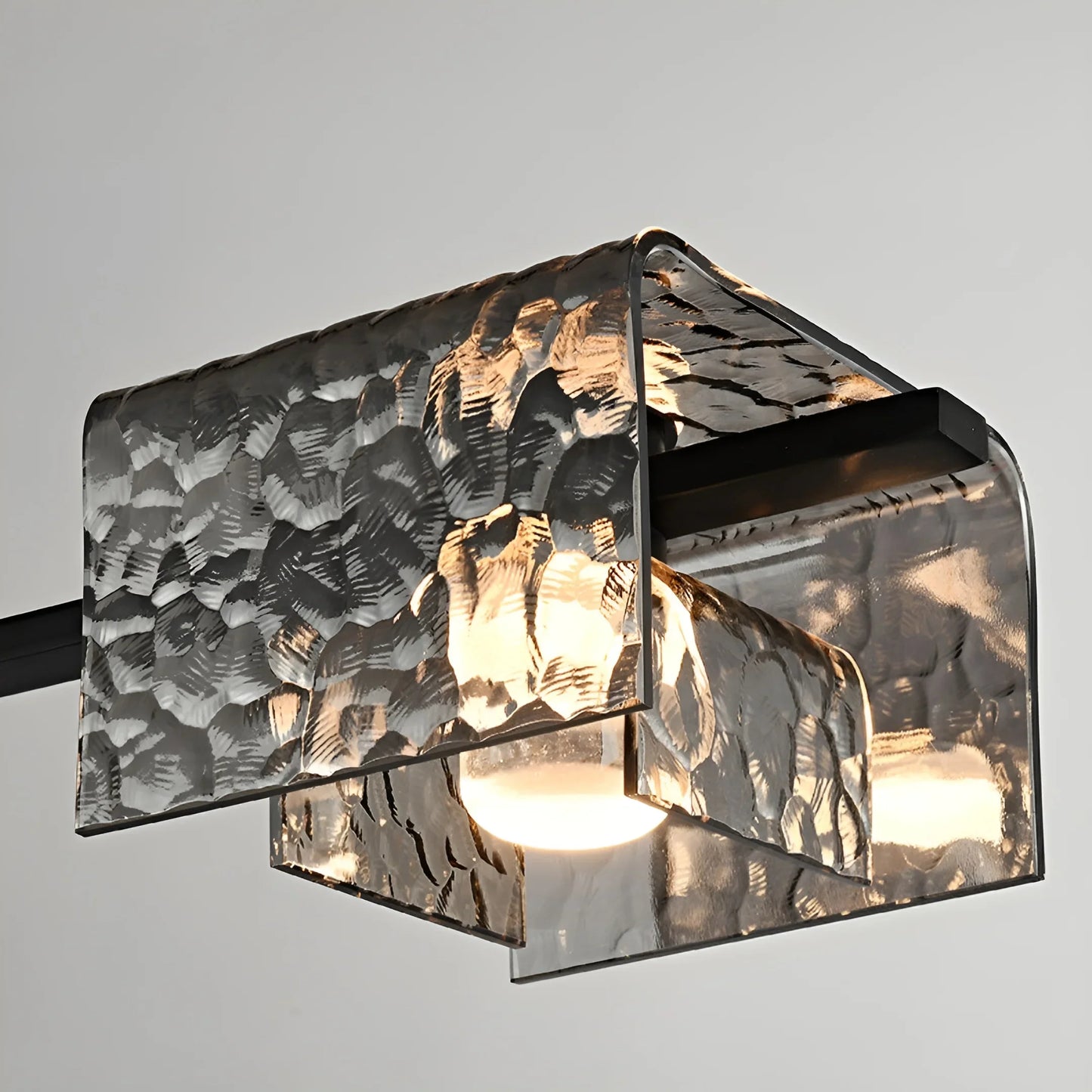 Cinnabar Copper Chandelier - Textured Glass - Pendant Lights | Lucera Lighting