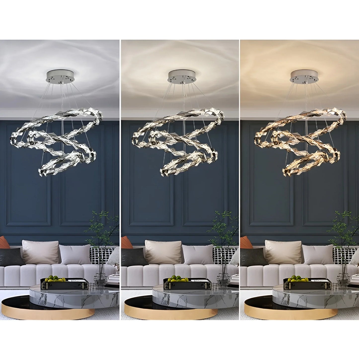 Axel K9 Crystal Chandelier - Multi-Ring LED - Chandeliers | Lucera Lighting