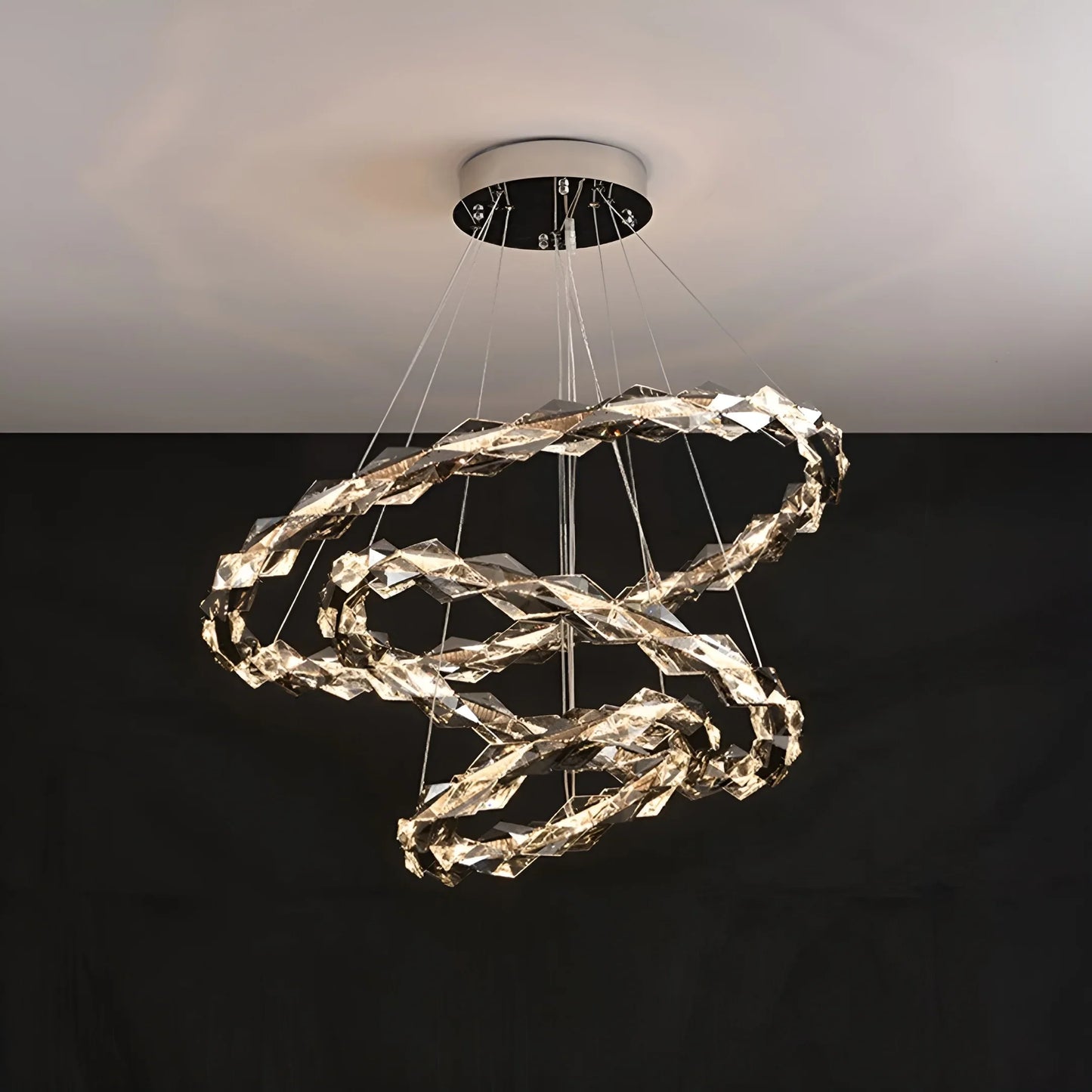 Axel K9 Crystal Chandelier - Multi-Ring LED - Chandeliers | Lucera Lighting