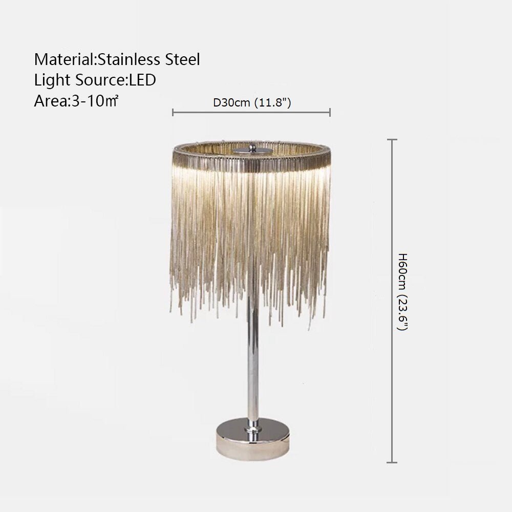 Oscurita Postmodern LED Tassel Nightstand Lamp - Lamps | Lucera Lighting