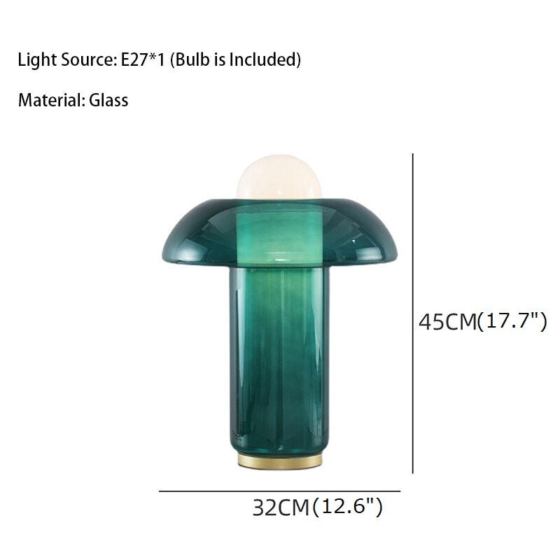 Tranquillita Green Glass Mushroom Accent Light - Lamps | Lucera Lighting