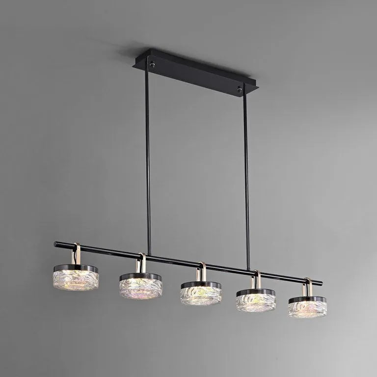 Aquamarine Linear Chandelier for Kitchen Island - Exterior wall | Lucera Lighting