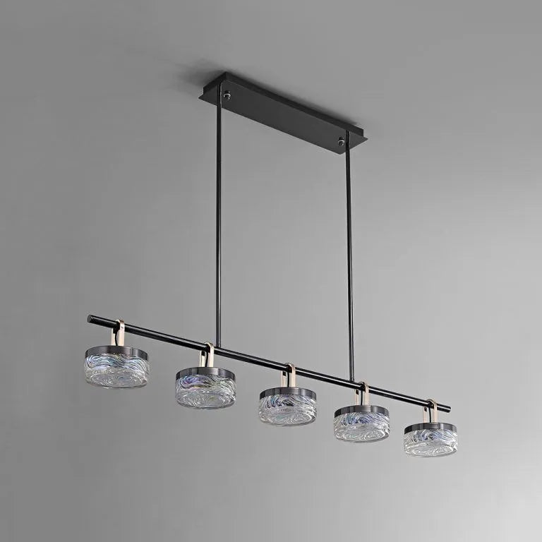 Aquamarine Linear Chandelier for Kitchen Island - Exterior wall | Lucera Lighting