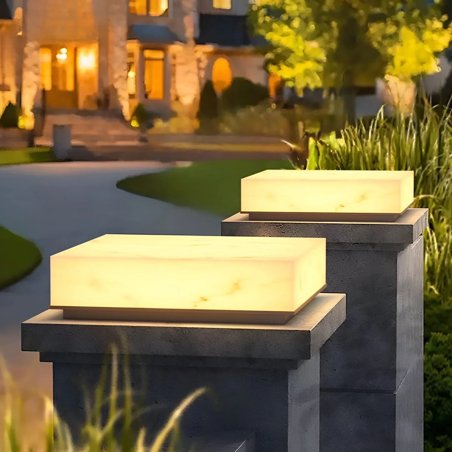 Perseus Outdoor Pillar Light - Exterior wall | Lucera Lighting