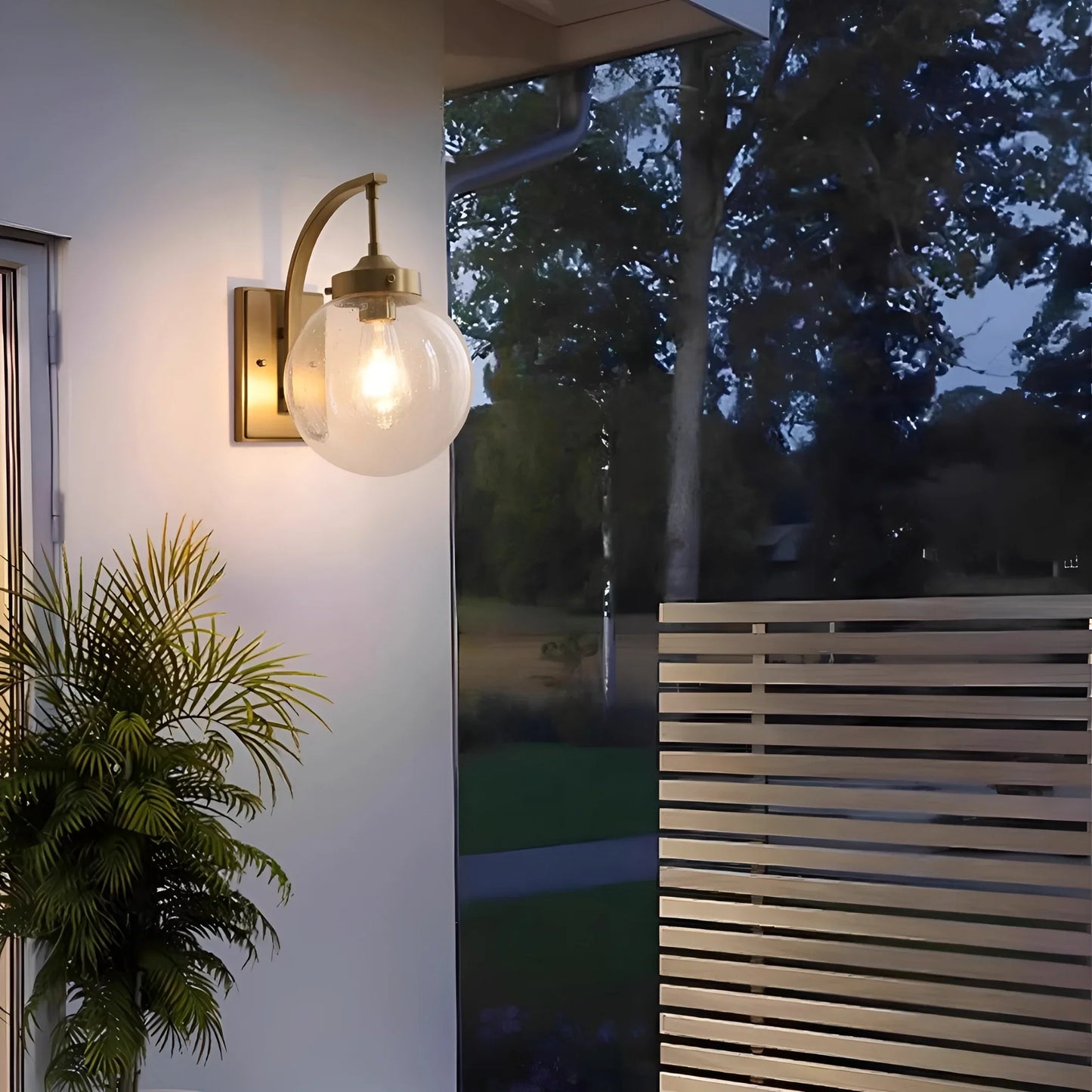 Nyx Outdoor Glass Wall Light - Exterior wall | Lucera Lighting