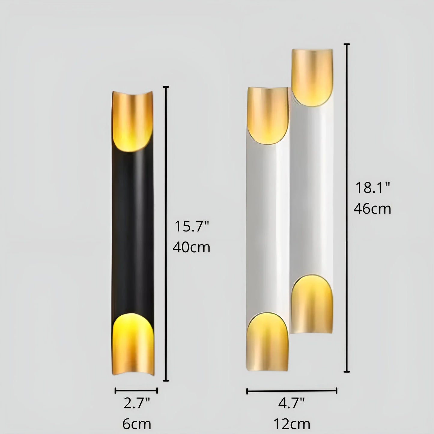 Crema Modern Nordic LED Wall Lamp - Black/Gold or White/Gold - Exterior wall | Lucera Lighting