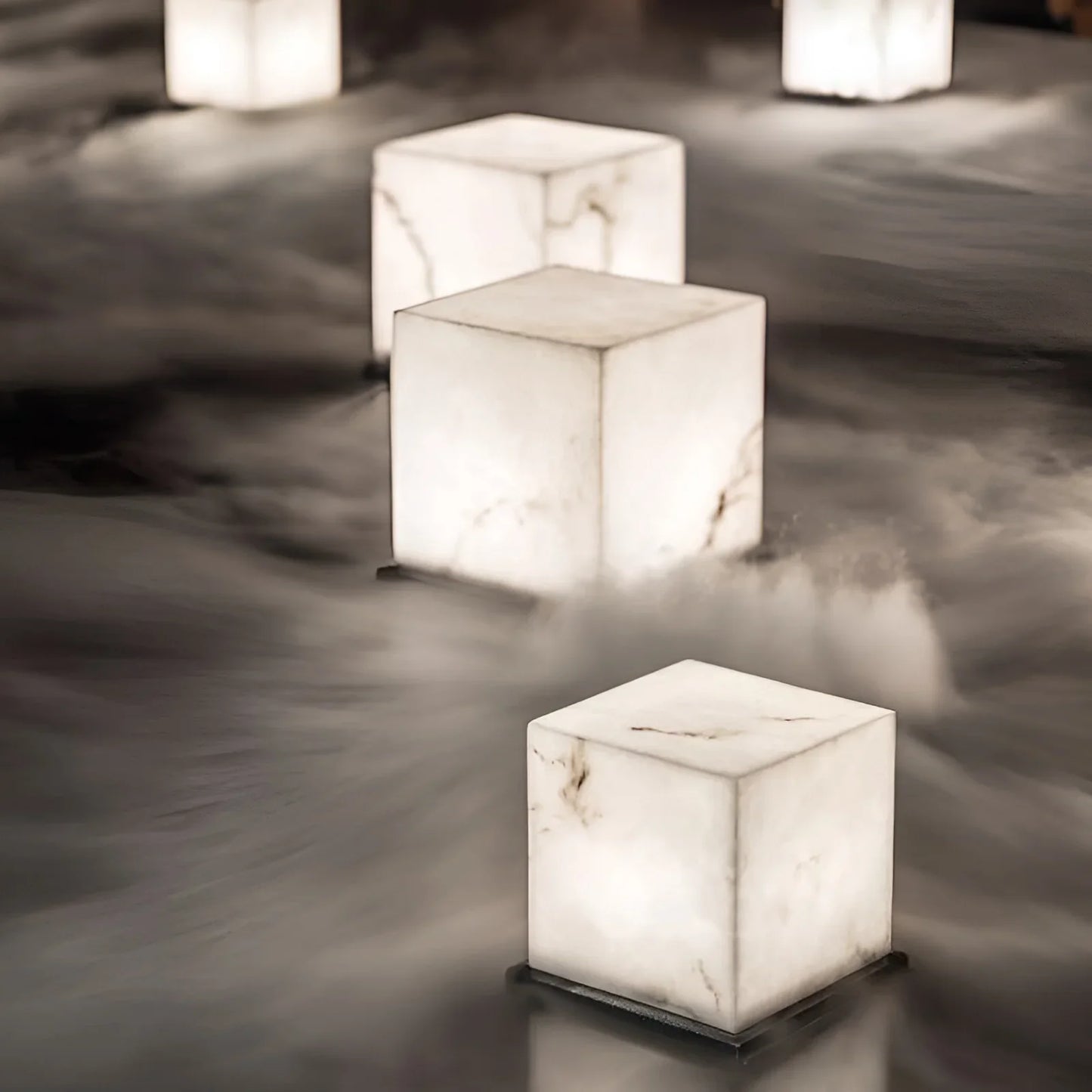 Vesta Marble Outdoor Floor Light - Exterior wall | Lucera Lighting