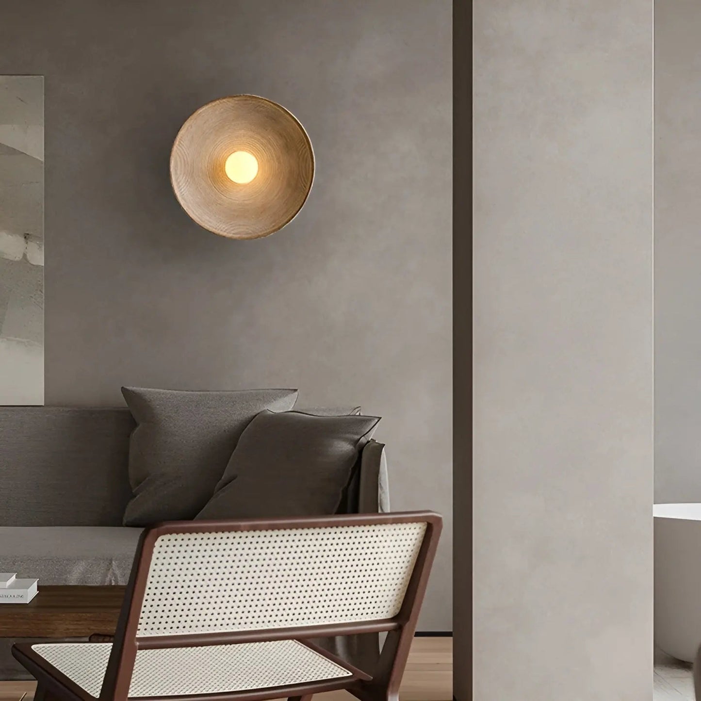 WabiSabi Wall Lamp - Minimalist Round LED Light